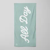 ALL DAY BEACH TOWEL IN WHITE AND CHILL BLUE