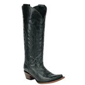 Circle G Black Embroidery Tall Top Boots