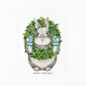 6 Pack- Bunny With Wreath