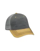 Adams Pigment-Dyed Twill & Mesh Trucker Cap