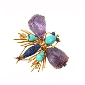 Amethyst Butterfly Pin (BFP-29)
