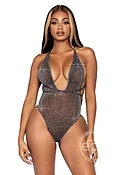 Adjustable Plunging Rhinestone Teddy
