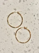 14k Gold Plated Hoop Earrings - XXLarge