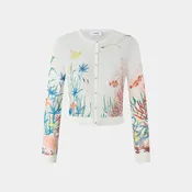 AQUATIC PRINT KNIT CARDIGAN
