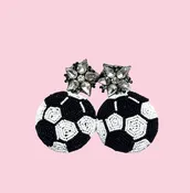 3D Soccer Ball Earrings