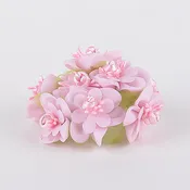 12 Mini Flowers Pink Organza Mini Flowers (8x12)