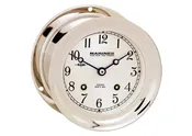 4 1/2" Ship's Bell Clock in Nickel - Marines Slogan