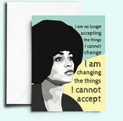Greeting Card - Angela Davis