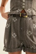 Adelyn Rae Carina Pleated Belted Shorts With Belt