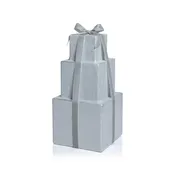 16.5" Silver Stacked Presents