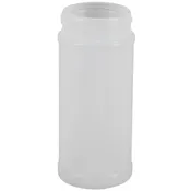 16oz Natural HDPE Spice Bottle, Label Panel, (63-485)