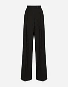 Ausgestellte Hose aus Wolljacquard DG-Logo