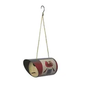 Charley Harper Mid-Century Style Birdhouse, Red Bird Romance