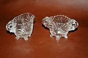Classic Cambridge Footed Clear Glass Cream & Sugar Set - Caprice Style