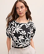 Floral Boatneck Blouse