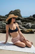 Applique Short in Sea Salt