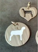 Lamb Pendant - Cut Out Heart or White Medallion