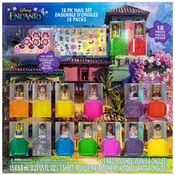 Disney Encanto – Townley Girl Non-Toxic Peel-off Glittery & Opaque Shimmery Nail Polish Set for Girls, Ages 3+ with Toe Spacer & Nail Stickers, Perfect for Parties, Sleepovers & Makeovers, 18 Pcs