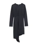 DRAPE LONG SLEEVE DRESS
