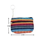 Aztec Design Double Zipper Coin Purse