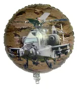 American Heroes – Balloon Mylar 18″ Round Apache / Jet