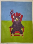 Bear On Adirondack Chair
