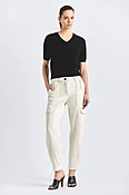 Amare Relaxed Fit Cargo Pant - Soft White Wash