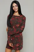 Addie Boat Neck Long Sleeve Mini Dress