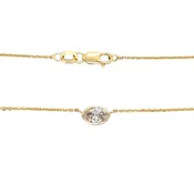 14k East to West Bezel Set Marquise Diamond Necklace