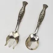 Kenneth Begay (Navajo) Silver Serving Set, c. 1950s — Turkey Mountain Traders