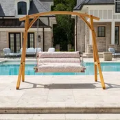 Bella Dura Atoll Persimmon Cumaru Cushioned Double Swing