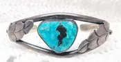 Beautiful Old Pawn, Southwestern Turquoise, Sterling Silver, Bracelet — Sir Richards Antiques & Fine Art Center ~ Est. 1971