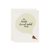 A Little Bird Told Me Card, Robin - June and December