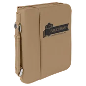 7 1/2" x 10 3/4" Leatherette Book/Bible Cover with Handle &amp;amp; Zipper