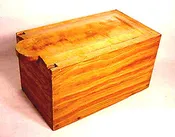 Antique painted and grained "candle" box