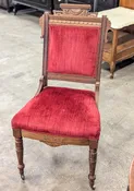 Victorian Red Velvet Chair
