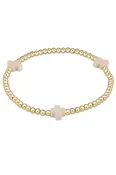 egirl Signature Cross 3mm Gold Bracelet - Off-White