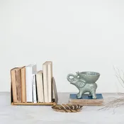 Adjustable Metal Book Rack, Antique Gold Finish