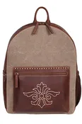 Leather and Canvas Backpack