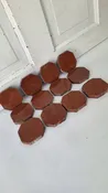 12 Octagon Antique Floor Tiles, Redy Fireplace Hearth Tile Set