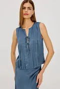 Aja Blouse in Atlantic