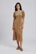 Acelia Velvet Dress - Yellow