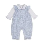 jacquard overall set mix - fall blooms blue