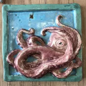 Octopus Tile — Clay Trout Pottery