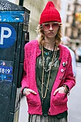 Boy Crewneck Cardigan - Pink