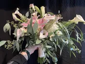 Calla & Oriental Lily with Eucalypt Bridal — A1 Flowers