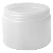 10 oz. Natural HDPE Wide-Mouth Canister, Flamed, (89-400)
