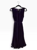 ADRIANNA PAPELL RUFFLE SHEER DRESS