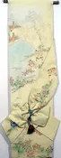 Antique Japanese Meiji Silk Fukuro Tied Obi with “Karako” Children & Flowers   (2202)