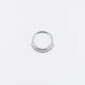 Beaded Clicker - 14k White Gold - 1/2" - 16g - Clicker - Junipurr — MODERN RITUAL